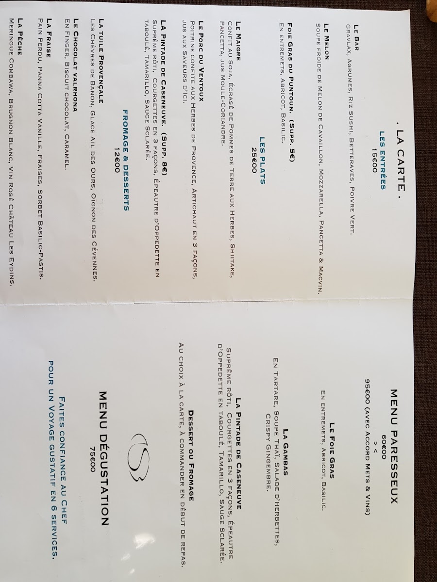 Menu Le Sanglier Paresseux-4