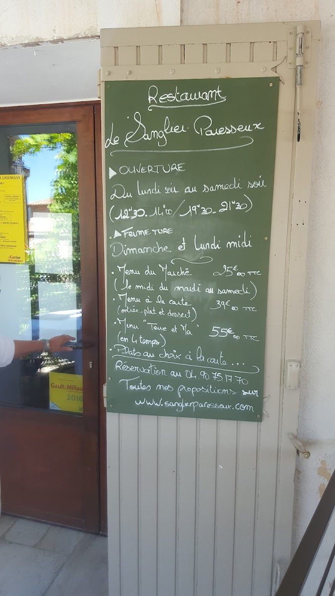 Menu Le Sanglier Paresseux-6